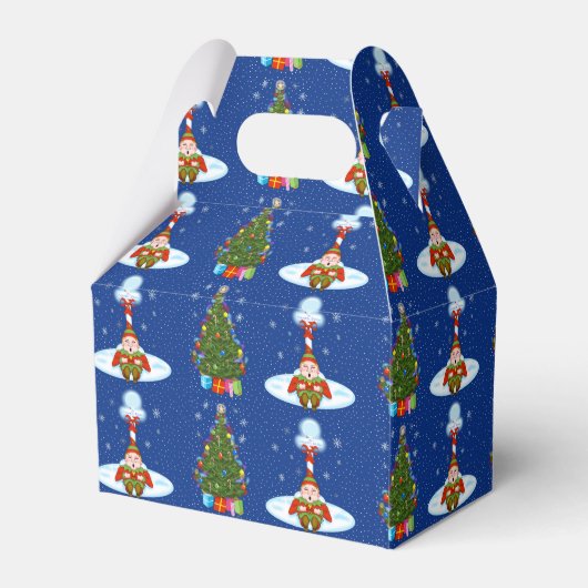 Sleepy Elf Christmas Gift Box Bedankdoosjes (Voorkant Zijde)