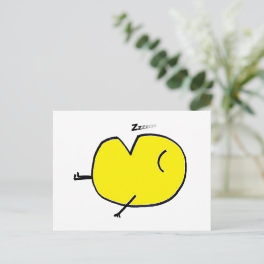 Sleepy Emoji Briefkaart (Staand voorkant)