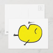 Sleepy Emoji Briefkaart (Voorkant / Achterkant)