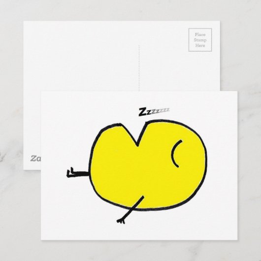 Sleepy Emoji Briefkaart (Voorkant / Achterkant)