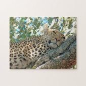 Sleepy-Eyed Leopard Legpuzzel (Horizontaal)