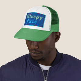 Sleepy Face: aangepaste trucker hoed Trucker Pet