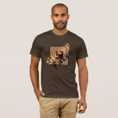 Sleepy Face: Bruin Crew Hals T-shirt (Voorkant volledig)