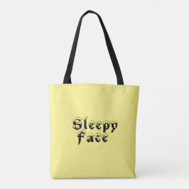 Sleepy Face Collectie: Aangepast All-Over-Print Ta Tote Bag