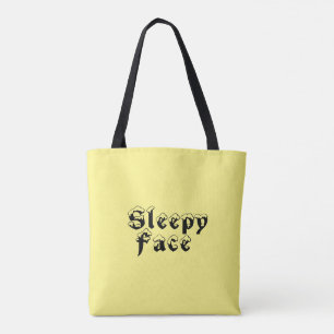 Sleepy Face Collectie: Aangepast All-Over-Print Ta Tote Bag