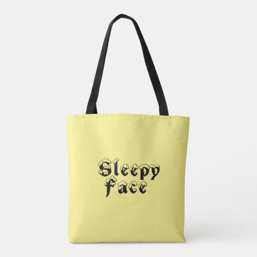 Sleepy Face Collectie: Aangepast All-Over-Print Ta Tote Bag (Achterkant)