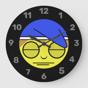 Sleepy Face Emoji II Large Clock Grote Klok