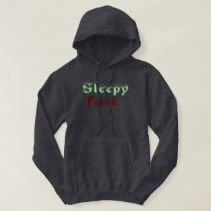 Sleepy Face: Grijs - Basic Sweatshirt met capuchon
