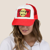 Sleepy Face: Groen - Zon Rand - Trucker Hoed Pet (In situ)