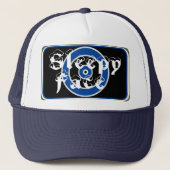 Sleepy Face: Groen - Zon Rand - Trucker Hoed Pet (Voorkant)