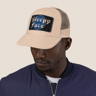 Sleepy Face: Groen - Zon Rand - Trucker Hoed Pet