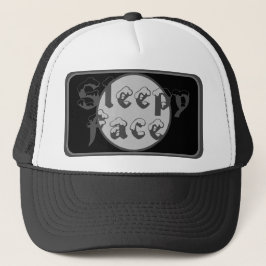Sleepy Face: Groen - Zon Rand - Trucker Hoed Trucker Pet