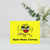 Sleepy Face Grumpey Briefkaart (Staand voorkant)