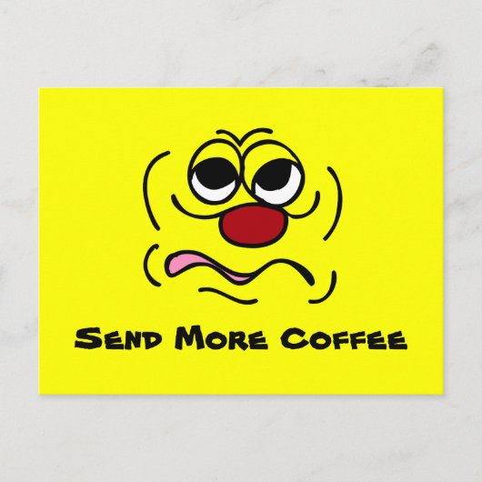 Sleepy Face Grumpey Briefkaart (Voorkant)