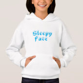 Sleepy Face: Kinderen Pullover Hoodie Sweater (Voorkant)