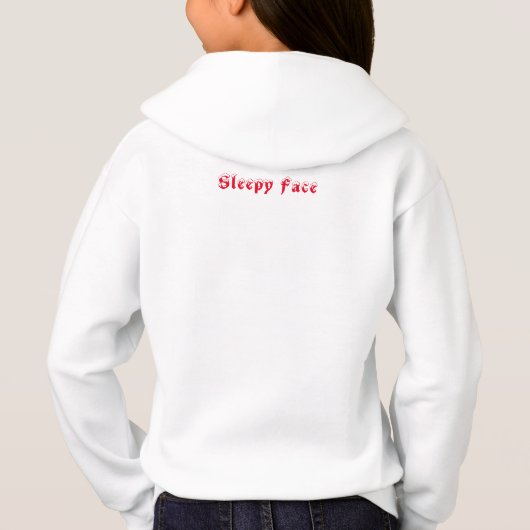 Sleepy Face: Kinderen Pullover Hoodie Sweater (Achterkant)