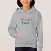 Sleepy Face: Kinderen Pullover Hoodie Sweater (Voorkant)