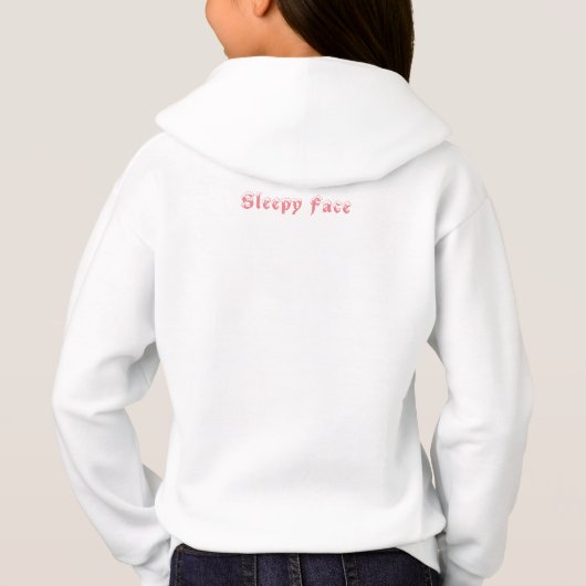 Sleepy Face: Kinderen Pullover Hoodie Sweater (Achterkant)