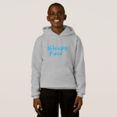 Sleepy Face: Kinderen Pullover Hoodie Sweater (Voorkant volledig)