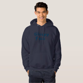 Sleepy Face: Navy Blue - Hoodie met capuchon