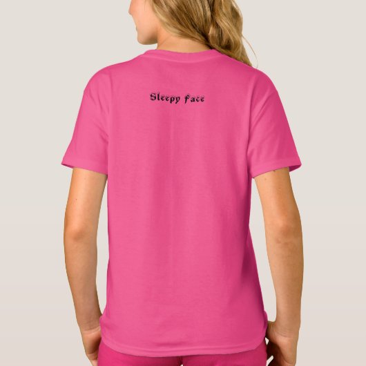 Sleepy Face: T-shirt voor jongens (Achterkant)