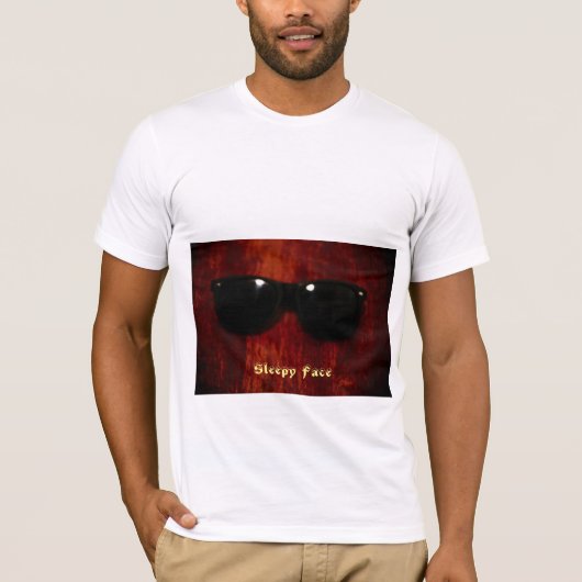 Sleepy Face - Unisex - Zomer Basic Wit T-shirt (Voorkant)