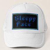 Sleepy Face: Wit - Sun Brim - Trucker Hat Trucker Pet (Voorkant)