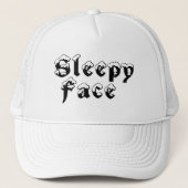 Sleepy Face: Wit - Sun Brim - Trucker Hat Trucker Pet (Voorkant)