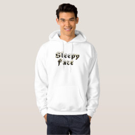 Sleepy Face: Zwart - Basic Sweatshirt met capuchon