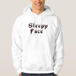 Sleepy Face: Zwart - Basic Sweatshirt met capuchon