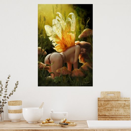 Sleepy Faerie van J. Matthew Root Poster (Keuken)