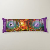 Sleepy Fairy magische boom. Paarse Giant gewoonte Lichaamskussen (Achterkant)