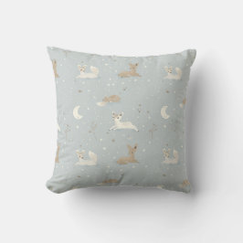 Sleepy Fawn Night Throw Pillow Kussen