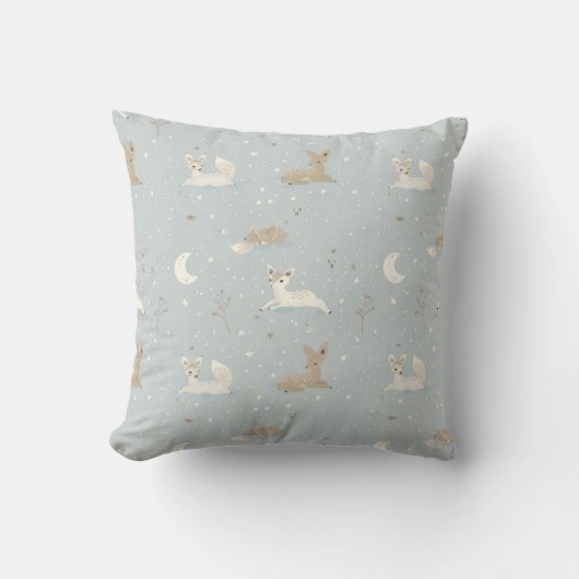 Sleepy Fawn Night Throw Pillow Kussen (Voorkant)