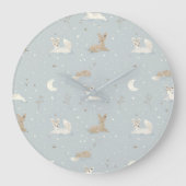 Sleepy Fawn Night Wall Clock Grote Klok (Voorkant)