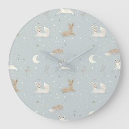Sleepy Fawn Night Wall Clock Grote Klok