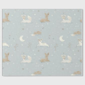 Sleepy Fawn Night Wrapping Paper Cadeaupapier (Vlak)