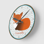 Sleepy Fox - Aangepaste wandklok (Hoek)