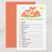 Sleepy fox Baby word scramble game (Voorkant / Achterkant)