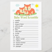 Sleepy fox Baby word scramble game (Voorkant)