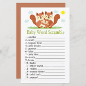 Sleepy fox Baby word scramble game (Voorkant / Achterkant)