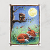 Sleepy Fox Briefkaart (Voorkant)