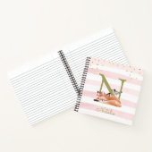 Sleepy Fox Illustration Girl Daily Tekening Notitieboek (Binnen)