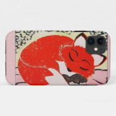 Sleepy Fox iPhone 5/5s Hoesje met Zachte Roze rand (Achterkant (horizontaal))