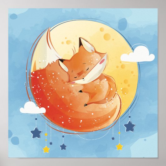 Sleepy Fox Poster (Voorkant)