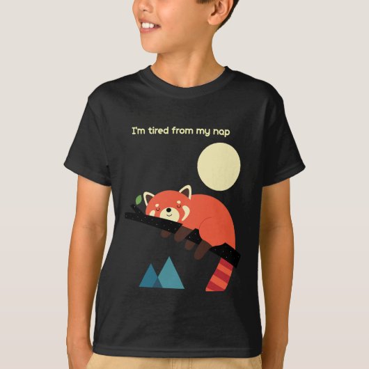 Sleepy Fox — Schattige ontwerp van de slaaptijd T-shirt (Voorkant)