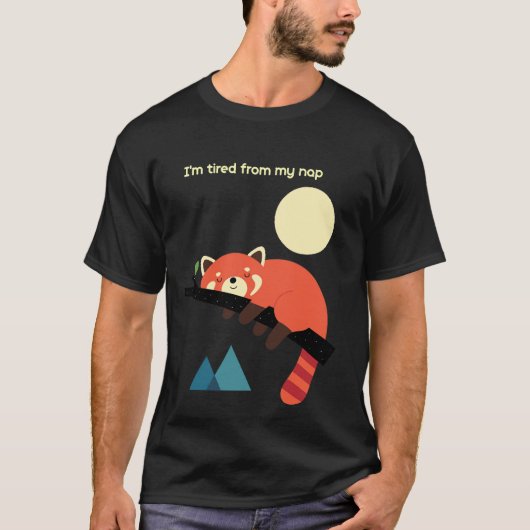 Sleepy Fox — Schattige ontwerp van de slaaptijd T-shirt (Voorkant)