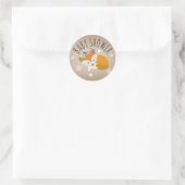 Sleepy Fox Stars Meisje Baby shower Sticker (Tas)