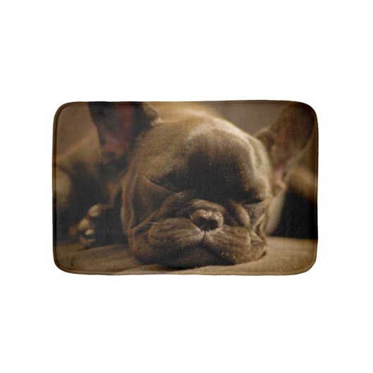 Sleepy French Bulldog Badmat (Voorkant)