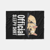 Sleepy French Bulldog Funny Dog Lovers Men Women K Fleece Deken (Voorkant (Horizontaal))